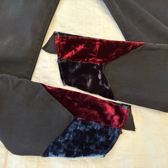 Sam Edelman Women's Black "The Kitten" Mid Rise Skinny Jeans with velvet hem - Picture 1 of 6